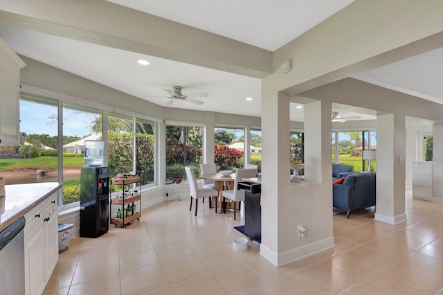 5 Slash Pine Dr, Boynton Beach, FL 33436 - sunroom featuring tile patterned flooring, healthy amount of natural light, baseboards, and recessed lighting