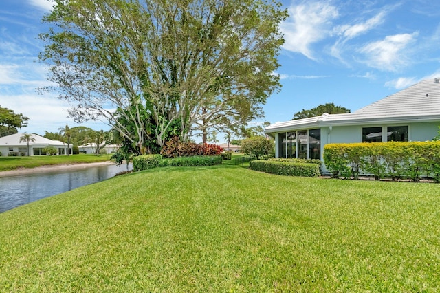 5 Slash Pine Dr, Boynton Beach, FL 33436 - view of grassy yard with a water view