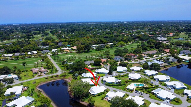 5 Slash Pine Dr, Boynton Beach, FL 33436 - aerial view of property and surrounding area with a nearby body of water, a golf course, and nearby suburban area