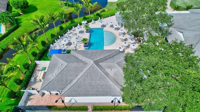 5 Slash Pine Dr, Boynton Beach, FL 33436 - view from above of property featuring a pool area and a large body of water