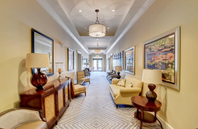 5 Slash Pine Dr, Boynton Beach, FL 33436 - building lobby with crown molding and recessed lighting