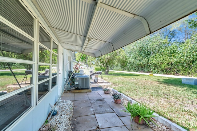 410 High Point Dr Unit C, Delray Beach, FL 33445 - view of patio with central AC