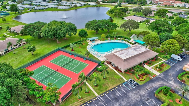 410 High Point Dr Unit C, Delray Beach, FL 33445 - drone / aerial view of a large body of water and a pool area