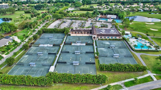 410 High Point Dr Unit C, Delray Beach, FL 33445 - view of property location with a nearby body of water, a golf club, and a pool