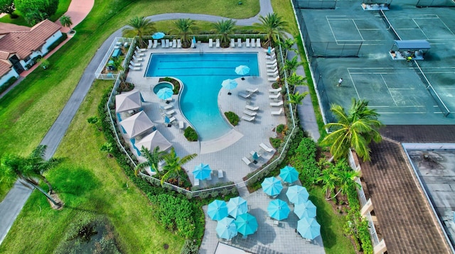 410 High Point Dr Unit C, Delray Beach, FL 33445 - aerial view of a pool