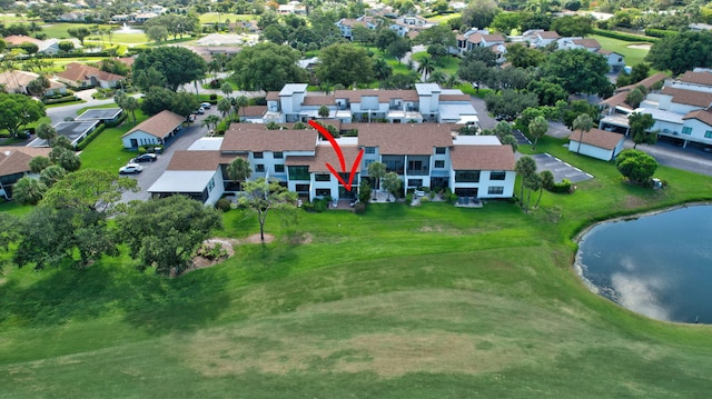 730 Greensward Ct Unit 107-J, Delray Beach, FL 33445 - aerial perspective of suburban area featuring a golf club and a nearby body of water