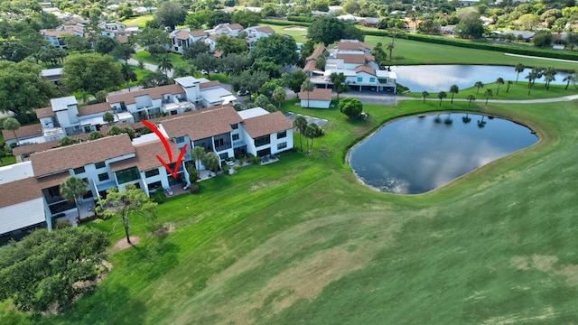 730 Greensward Ct Unit 107-J, Delray Beach, FL 33445 - aerial perspective of suburban area with a large body of water and a golf course