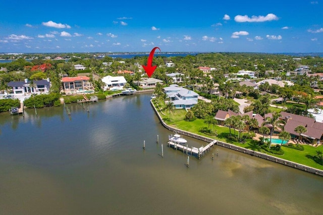 16 E High Point Rd, Sewalls Point, FL 34996 - aerial view of residential area featuring a large body of water