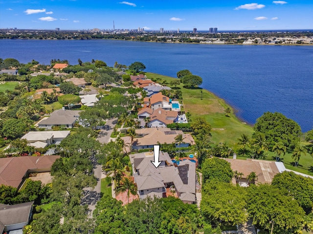 2 Firestone Cir, West Palm Beach, FL 33401 - aerial view of property's location with a nearby body of water and nearby suburban area