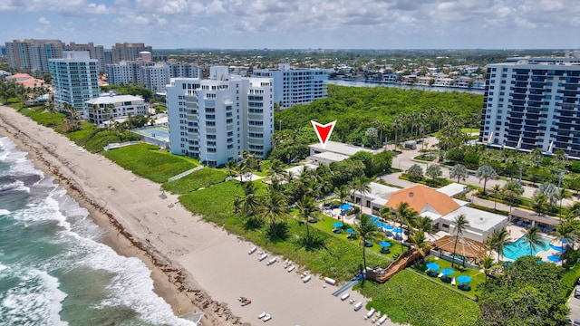 3401 S Ocean Blvd Unit 6, Highland Beach, FL 33487 - view of urban area featuring unending shoreline and a pool area
