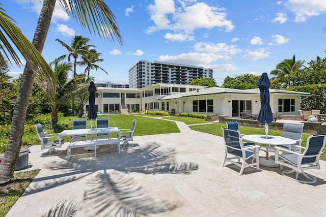 3401 S Ocean Blvd Unit 6, Highland Beach, FL 33487 - view of patio featuring outdoor dining area
