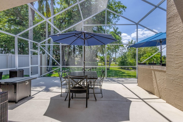 1833 Barnstable Rd, Wellington, FL 33414 - view of patio / terrace featuring a lanai