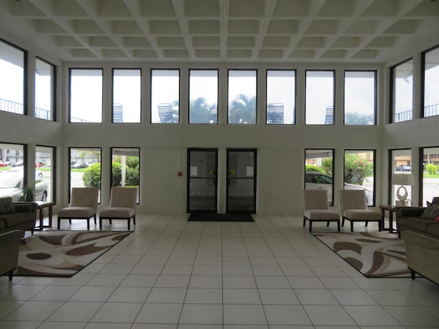 9233 SW 8th St Unit 207, Boca Raton, FL 33428 - community lobby with a high ceiling and coffered ceiling