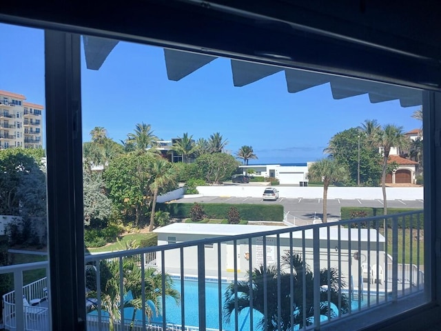 3500 S Ocean Blvd Unit 308, South Palm Beach, FL 33480 - balcony with view of pool area