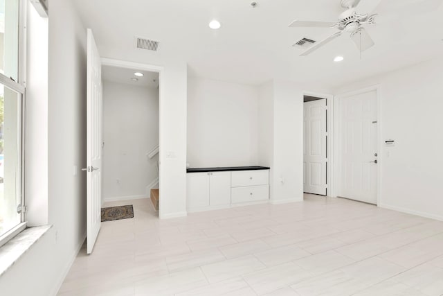 1246 Via De Fossi, Boynton Beach, FL 33426 - empty room featuring recessed lighting, ceiling fan, and baseboards
