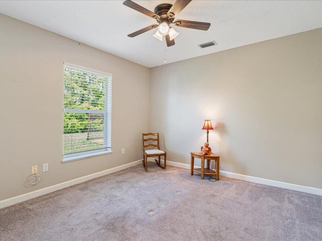 6575 NW Pomona Ct, Port Saint Lucie, FL 34983 - living area featuring carpet flooring and ceiling fan