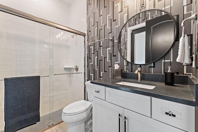 122 Cerulean Key Way, Jupiter, FL 33478 - full bathroom featuring toilet, a shower stall, and vanity