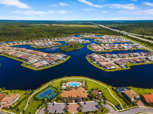 122 Cerulean Key Way, Jupiter, FL 33478 - aerial perspective of suburban area with a large body of water and a heavily wooded area