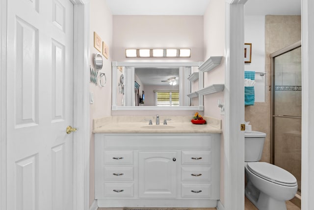 201 Bayview Ave Unit D, Boynton Beach, FL 33435 - bathroom with a shower stall, toilet, and vanity