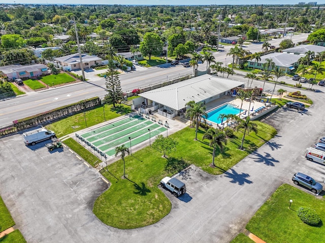201 Bayview Ave Unit D, Boynton Beach, FL 33435 - aerial view of a pool