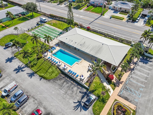 201 Bayview Ave Unit D, Boynton Beach, FL 33435 - drone / aerial view of a pool