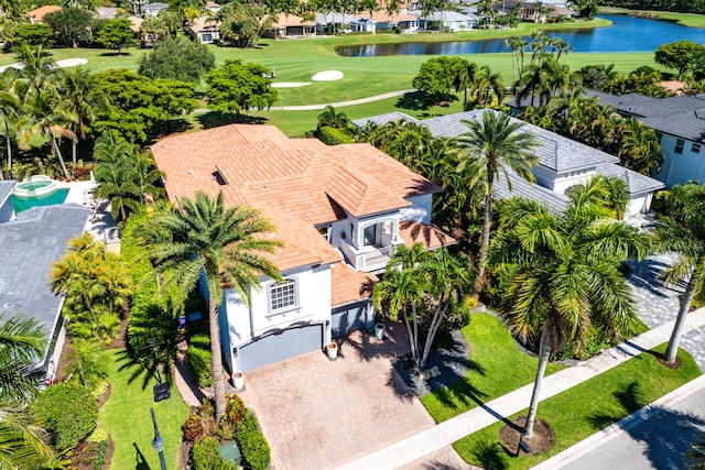 16313 Mira Vista Ln, Delray Beach, FL 33446 - aerial perspective of suburban area featuring a large body of water and a local golf course