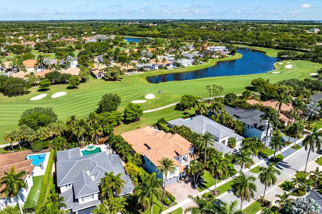 16313 Mira Vista Ln, Delray Beach, FL 33446 - aerial view of residential area featuring a nearby body of water and a golf course
