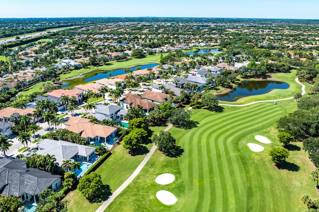 16313 Mira Vista Ln, Delray Beach, FL 33446 - aerial view of residential area with a large body of water and a golf club