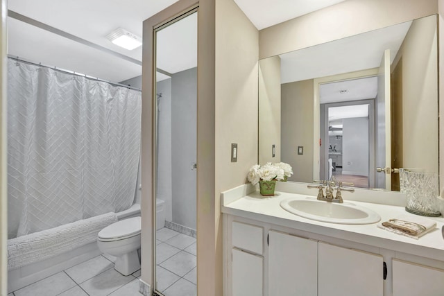 1518 15th Ln, Palm Beach Gardens, FL 33418 - full bathroom featuring vanity, shower / bathtub combination with curtain, and tile patterned floors
