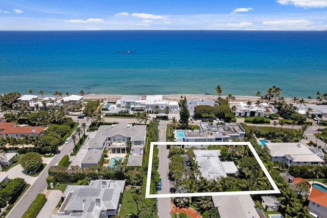 112 Algoma Rd, Palm Beach, FL 33480 - aerial view of residential area with property boundaries highlighted and a large body of water