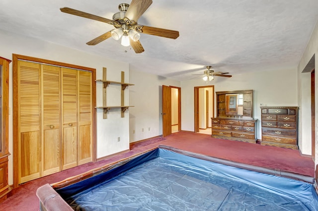 13705 Persimmon Blvd, The Acreage, FL 33411 - unfurnished bedroom featuring carpet, ceiling fan, baseboards, and pool table