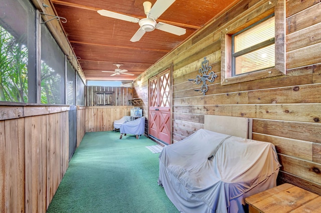13705 Persimmon Blvd, The Acreage, FL 33411 - sunroom with a ceiling fan