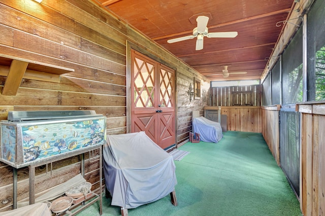 13705 Persimmon Blvd, The Acreage, FL 33411 - sunroom with ceiling fan