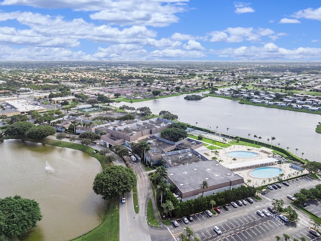 521 Saxony K, Delray Beach, FL 33446 - view of property location featuring a nearby body of water and a pool area