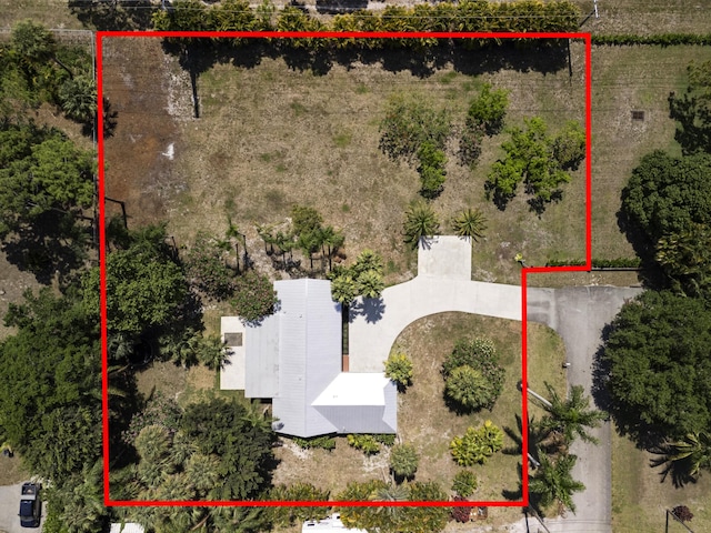 4972 S Kay St, Palm Beach Gardens, FL 33418 - aerial view of property and surrounding area with property boundaries highlighted