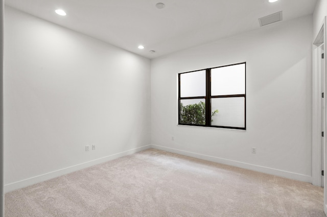 8342 Crystal Downs Ave, Boca Raton, FL 33434 - spare room with light carpet, baseboards, and recessed lighting