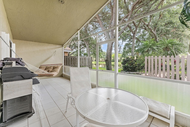 12092 Aprilia Dr, Boynton Beach, FL 33437 - sunroom / solarium featuring lofted ceiling