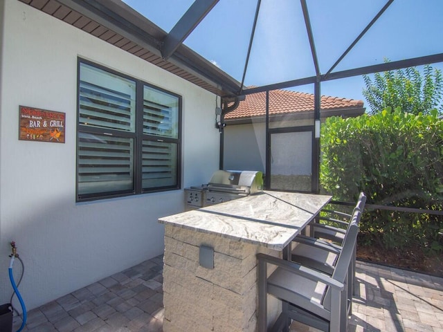 5082 Monroe Cir, Vero Beach, FL 32967 - view of patio with glass enclosure