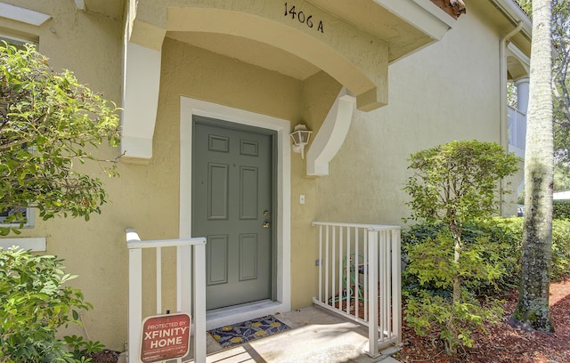 1406 W Wickham Cir Unit A, Delray Beach, FL 33445 - property entrance featuring stucco siding