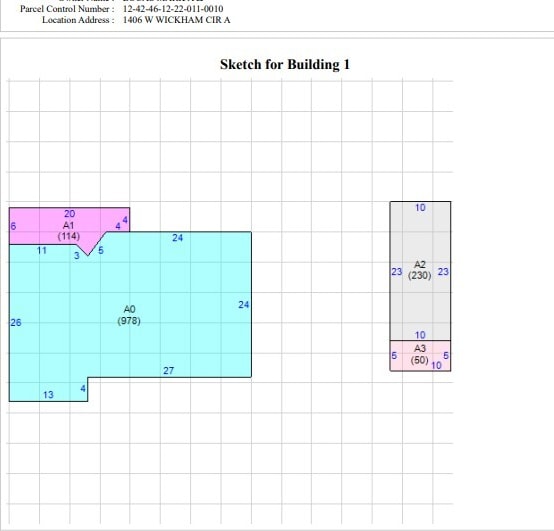 1406 W Wickham Cir Unit A, Delray Beach, FL 33445 - property floor plan