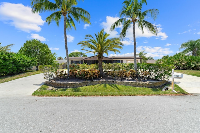view of front of home featuring driveway