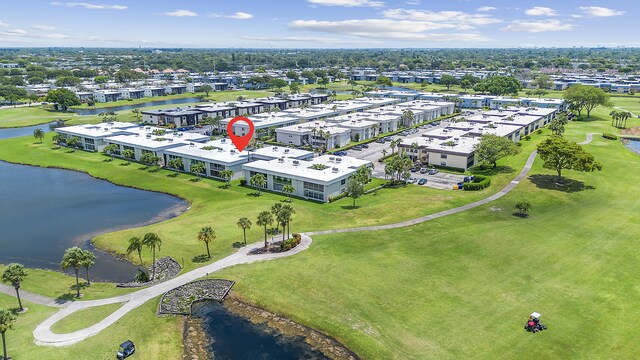 234 Capri E, Delray Beach, FL 33484 - aerial view of apartment complex, a large body of water, and a golf club