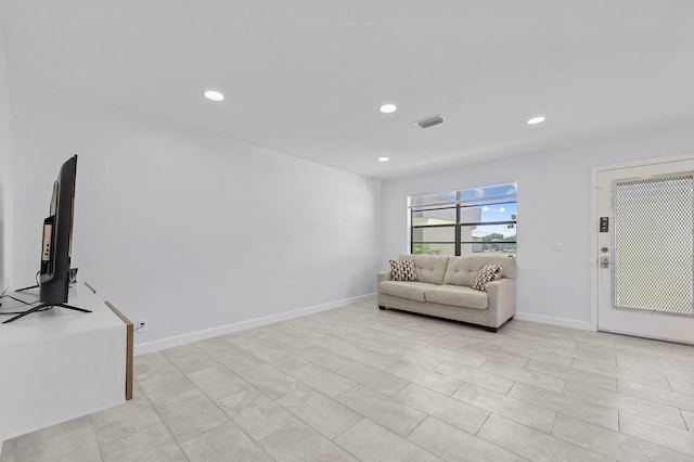 234 Capri E, Delray Beach, FL 33484 - living room featuring recessed lighting and baseboards