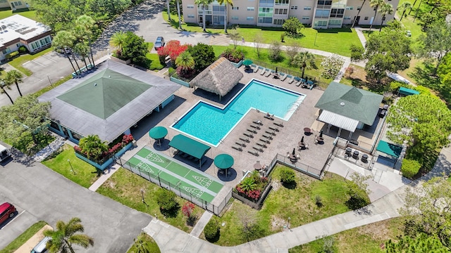3647 SW Natura Ave Unit B, Deerfield Beach, FL 33441 - aerial view of a pool area