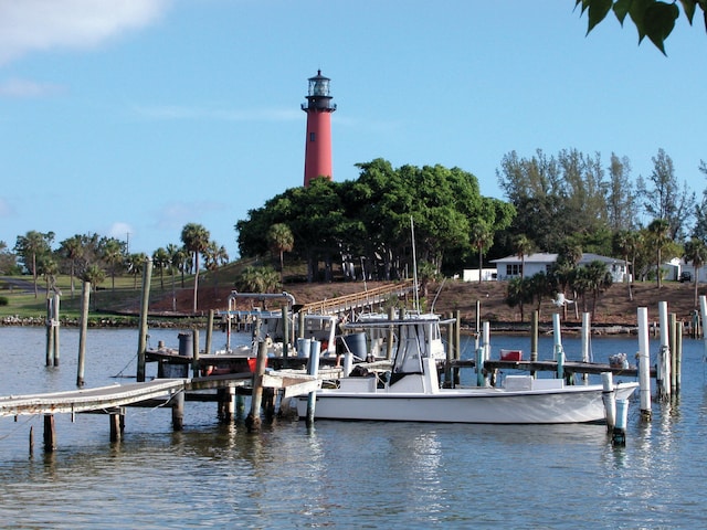 6799 Imperial Woods Rd, Jupiter, FL 33458 - dock with a water view and boat lift