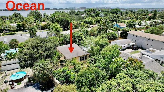 1120 S Federal Hwy, Lake Worth, FL 33460 - bird's eye view of a tree filled landscape and a pool