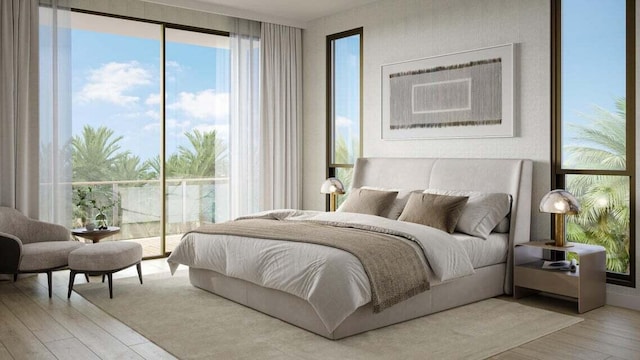 318 SE 5th Ave Unit A 301, Delray Beach, FL 33483 - bedroom with wood finished floors and multiple windows