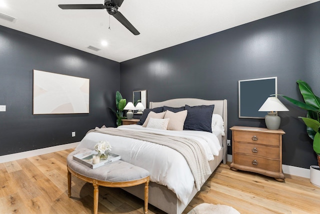 18102 Bridle Way, Port Saint Lucie, FL 34987 - bedroom featuring wood finished floors, ceiling fan, and baseboards