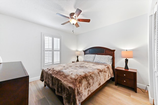 1184 Landings Run, Greenacres, FL 33413 - bedroom featuring light wood-type flooring, baseboards, and ceiling fan
