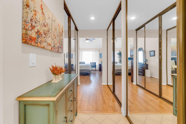 2855 Eagle Ln, West Palm Beach, FL 33409 - corridor with light tile patterned floors